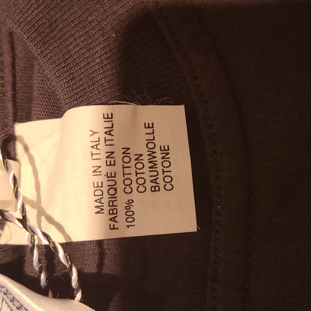 VERSACE V2 black men's t-shirt with blue logo size S - Picture 9 of 10